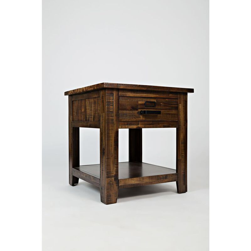 Jofran Distressed Industrial End Table