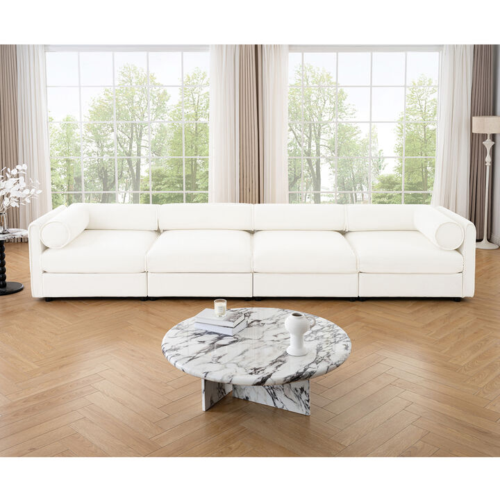 Merax 4 Seats Sofa with Storage for Living Room