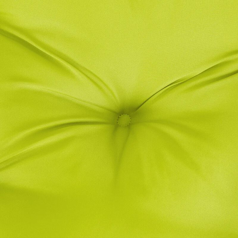 Claire Outdoor Cushion for Bench, Button Tufted Green Fabric, 47 Inch - Benzara
