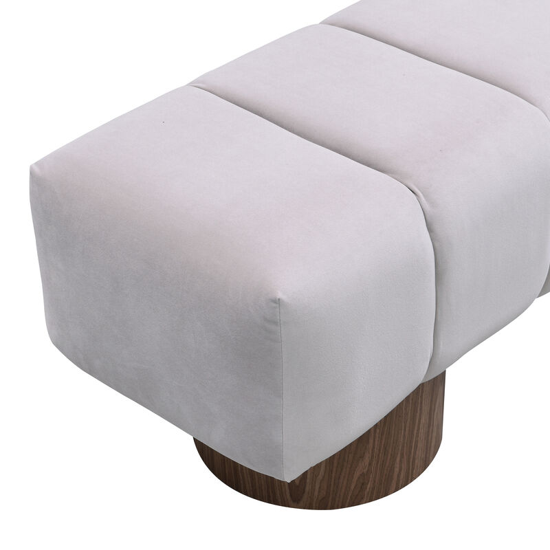 Merax Upholstered Dining Bench Ottoman
