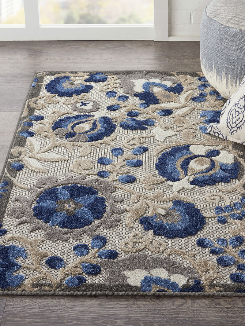 Aloha ALH17 Natural/Blue 3'6" x 5'6" Rug