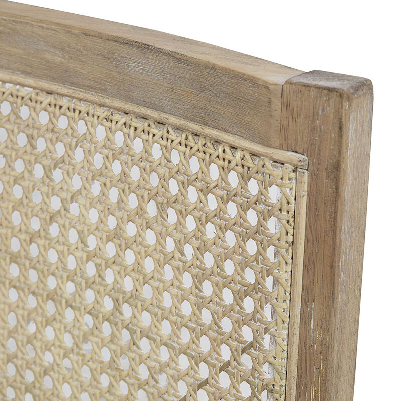 Gracie Mills Mccarthy Reclaimed Wood Cane Accent Chair