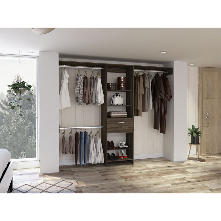 Calveston 1-Drawer 4-Shelf Closet System