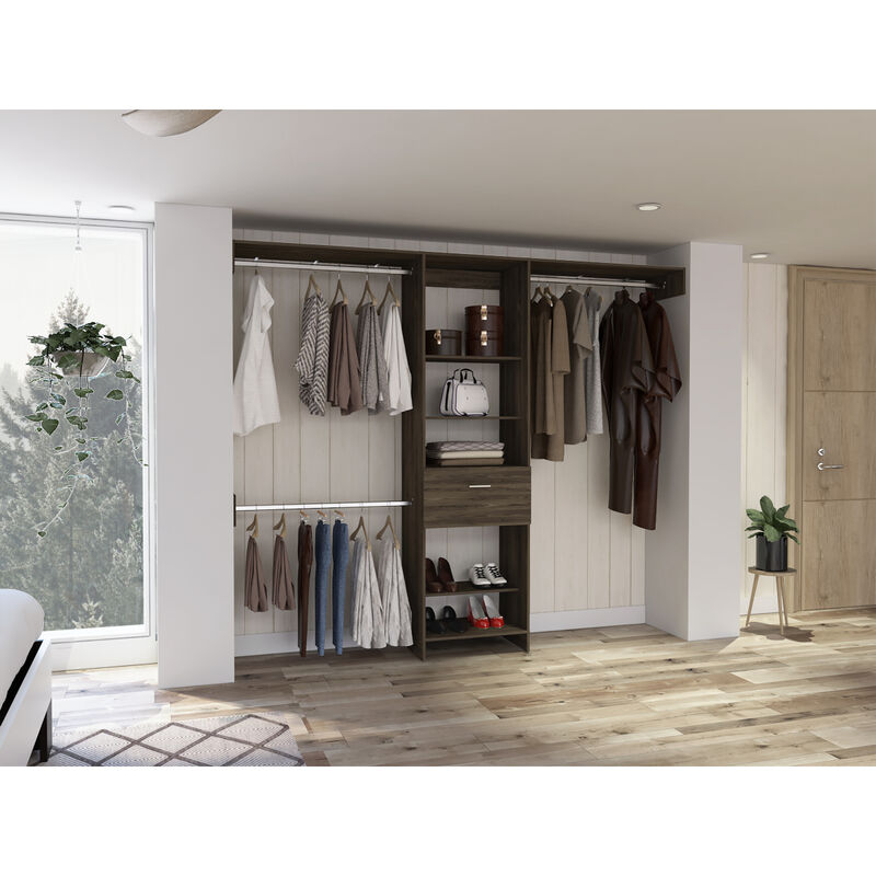 Calveston 1-Drawer 4-Shelf Closet System