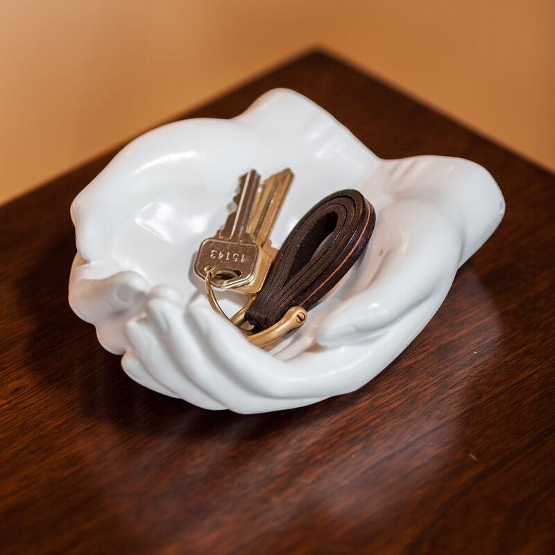 Handle with Care "Hands" Holder for Keys, Coins, or Candles