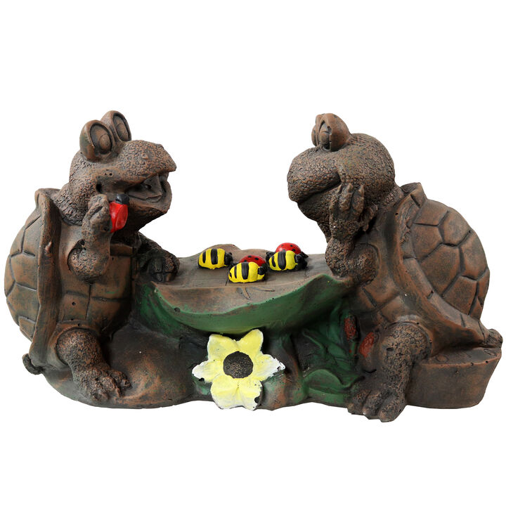 Sunnydaze Tic Tac Toe Turtles Outdoor Statue - 7.5 in