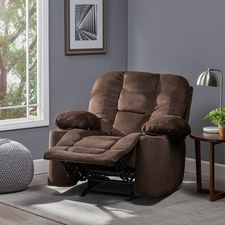 Merax Luxurious Manual Recliner Chair with Cup Holders