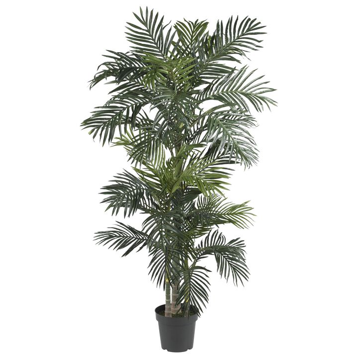 Hivvago 6.5 Feet Golden Cane Palm Silk Tree
