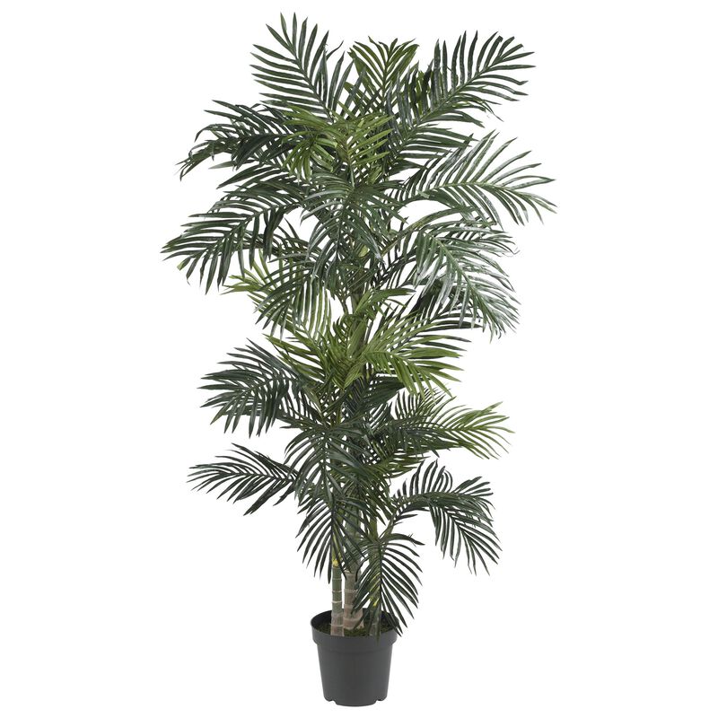 Hivvago 6.5 Feet Golden Cane Palm Silk Tree