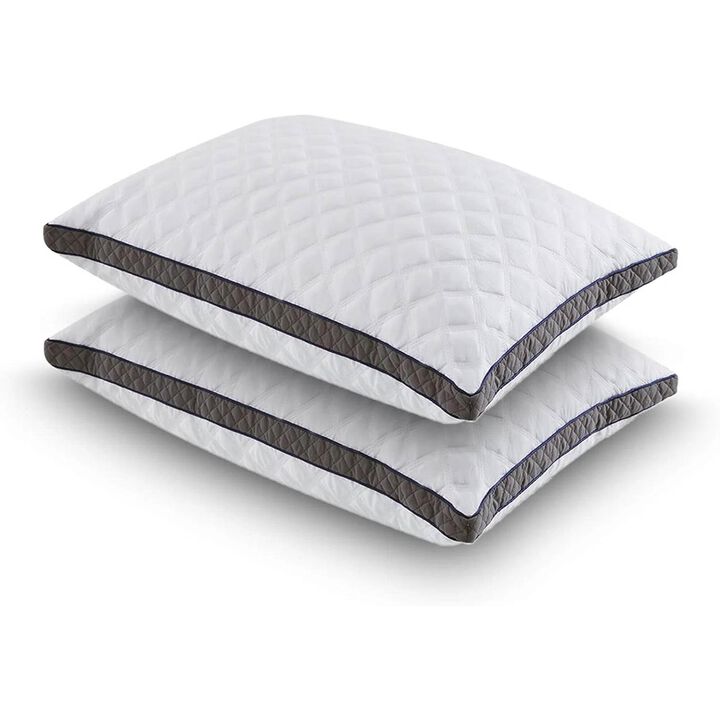 Hivvago Set of 2 Standard Shredded Memory Foam Polyester Pillow with Removeable Cover
