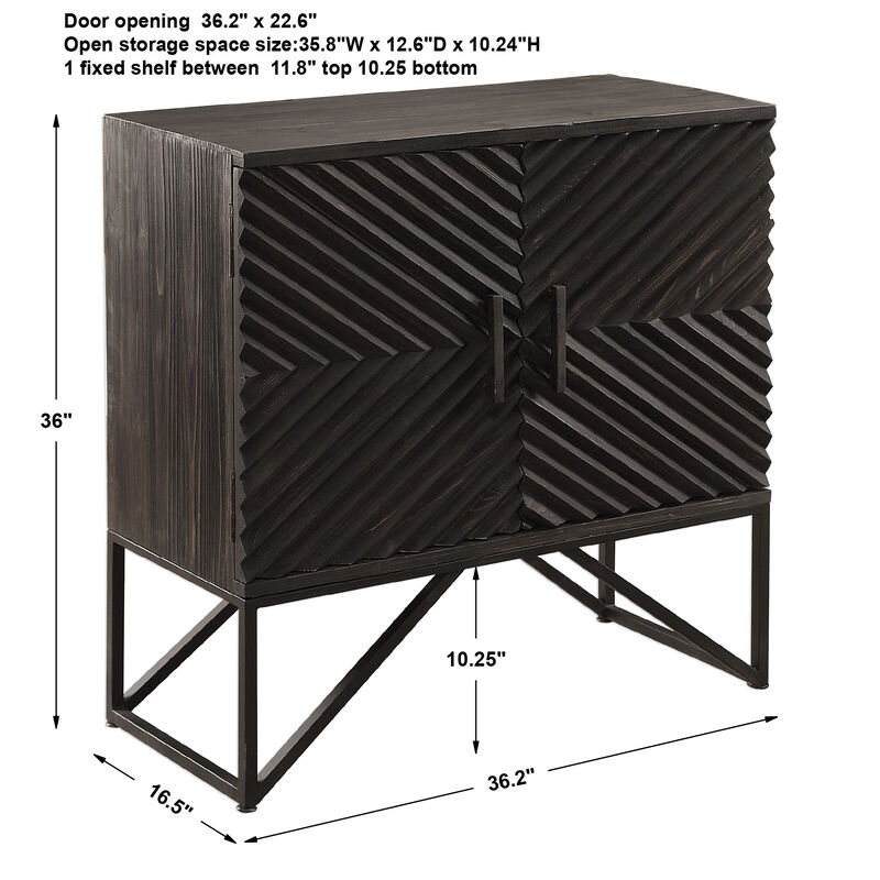Zadie Ebony Accent Cabinet