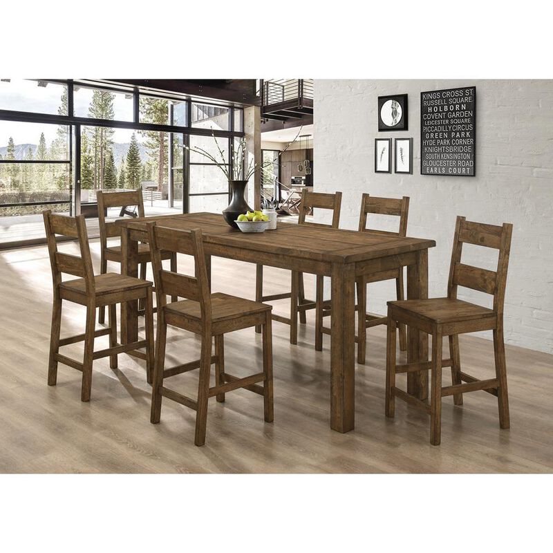 Coleman Counter Height Stools Rustic Golden Brown (Set of 2)