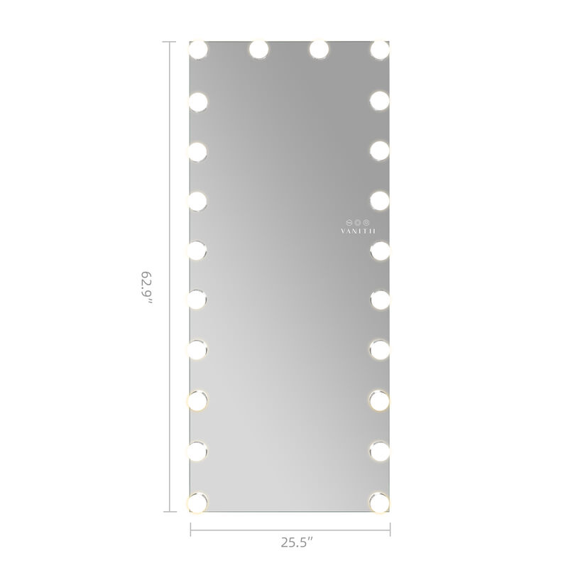 63" *25.5" Vanity Mirror - Full Length Vanity Mirror with RGB