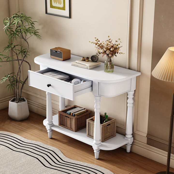 Merax Retro Entryway Console Table