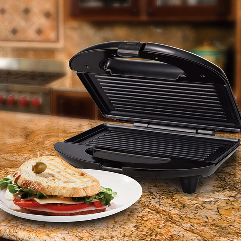 Brentwood Non Stick Panini Press and Sandwich Maker in Black and Silver