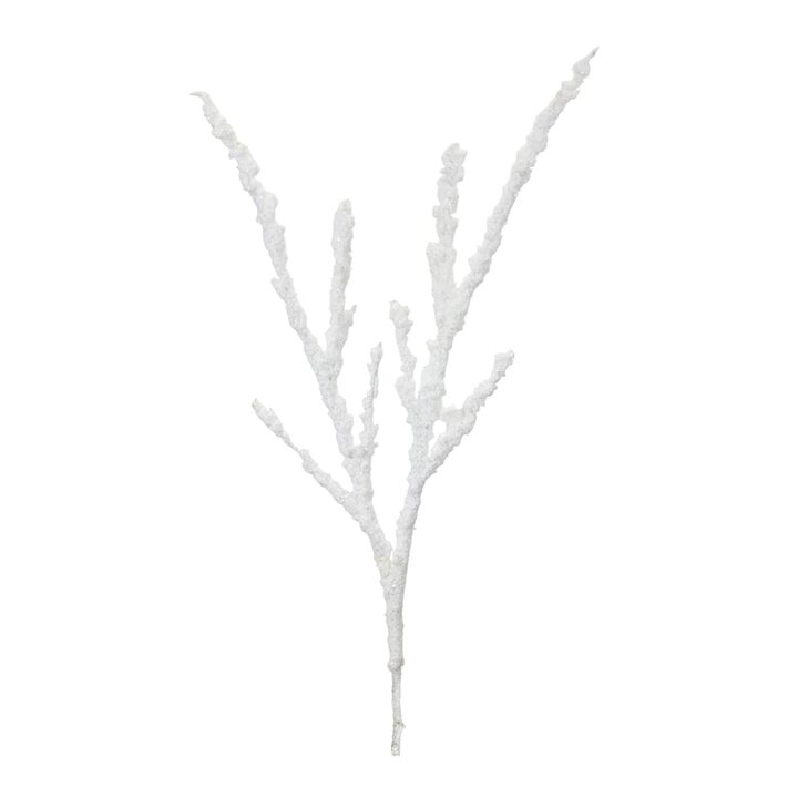 Set of 12 Snowy Frosted Branches for Holiday Centerpieces and Crafts