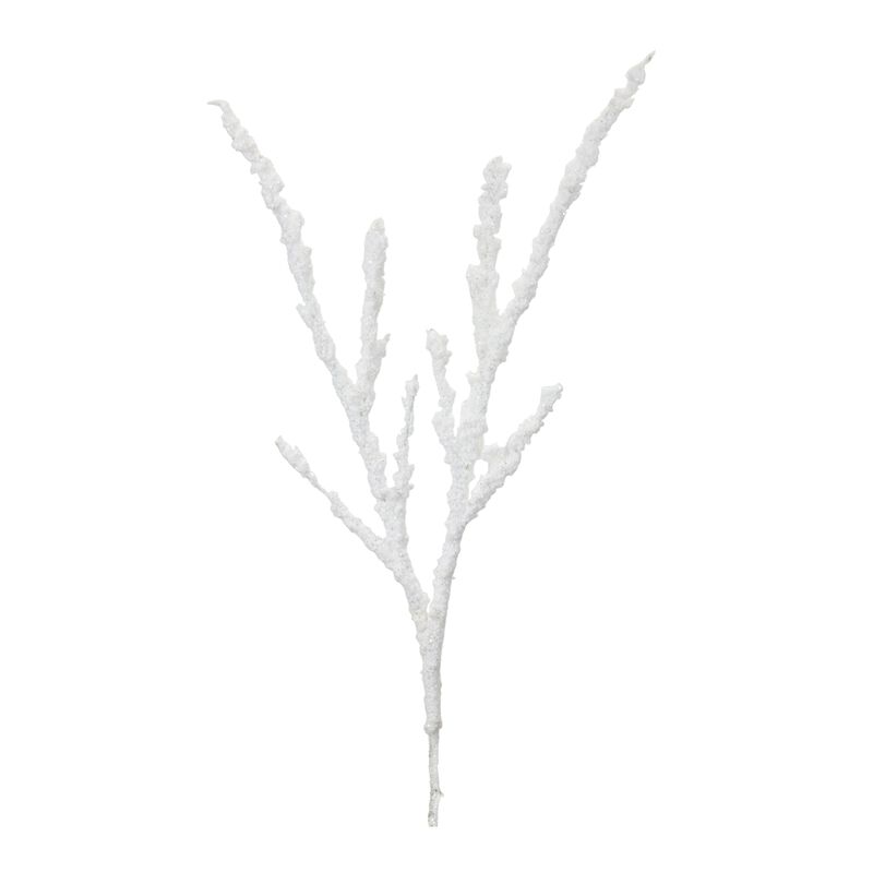 Set of 12 Snowy Frosted Branches for Holiday Centerpieces and Crafts