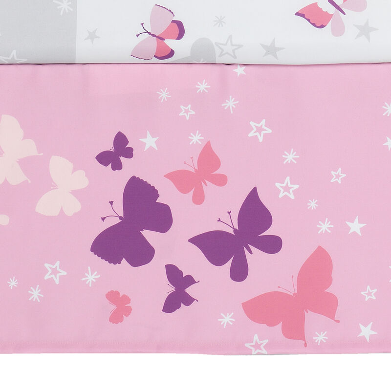 Bedtime Originals Butterfly Kisses Pink/Purple 3-Piece Baby Crib Bedding Set