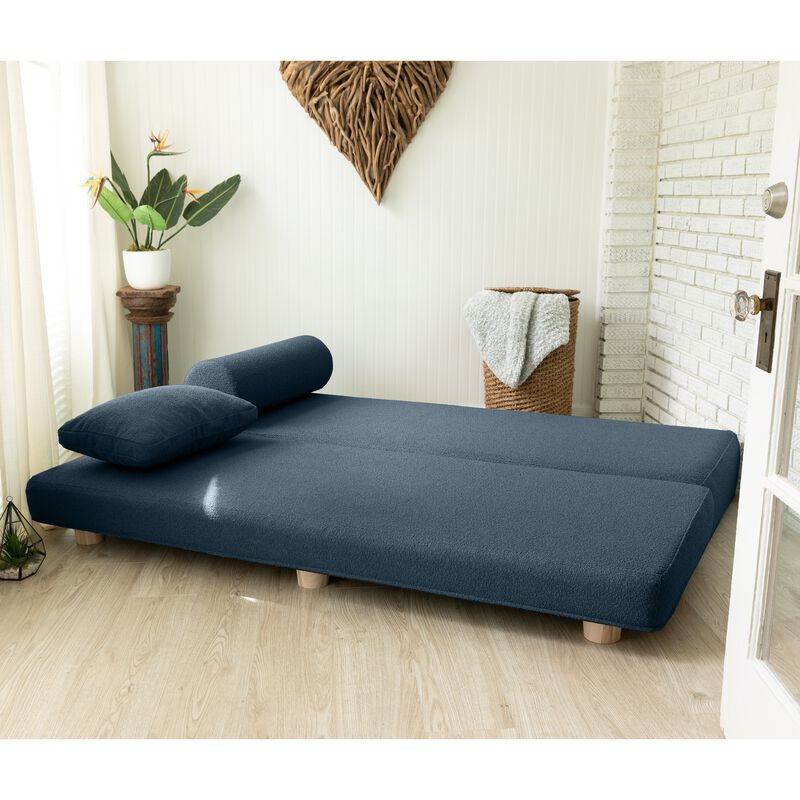 Jaxx Avida Daybed � Fold Out Queen Sleeper � Premium Boucle: Sleek and Modern Lounge for Relaxing and Overnight Guests