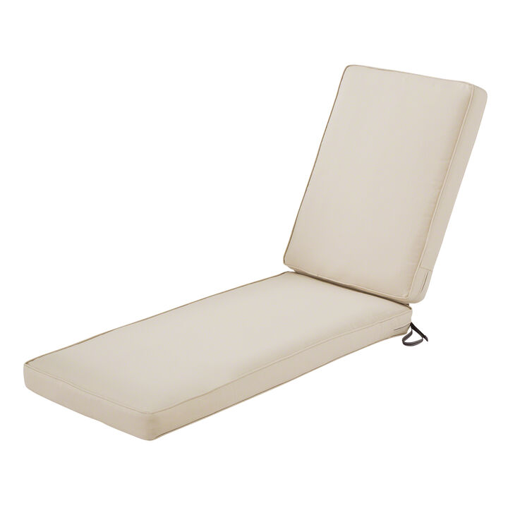 Classic Accessories 62-001-BEIGE-EC Chaise Lounge Cushion Combo, 72" x 21" x 3", Antique Beige