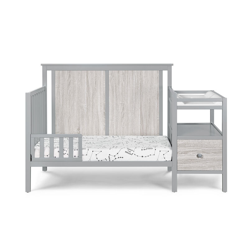 Sutie Bebe Connelly 4-in-1 Crib and Changer Combo Gray/Rockport Gray
