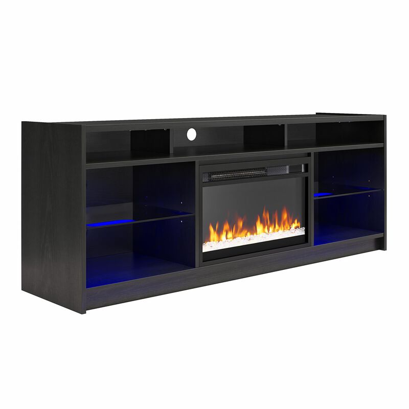 Ameriwood Home Terrene Fireplace Space Heater TV Stand for TVs up to 65"