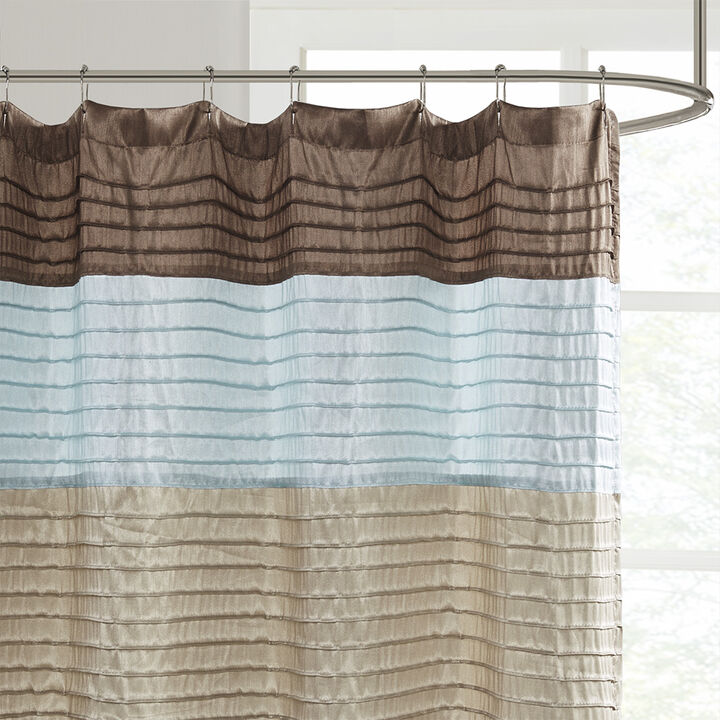 Gracie Mills Nixon Faux Silky Lightweight Shower Curtain