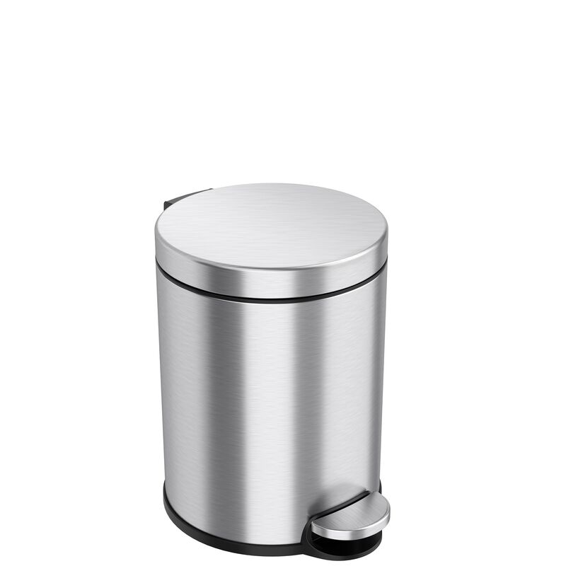 iTouchless 1.3 Gallon / 4.9 Liter SoftStep Round Step Pedal Trash Can