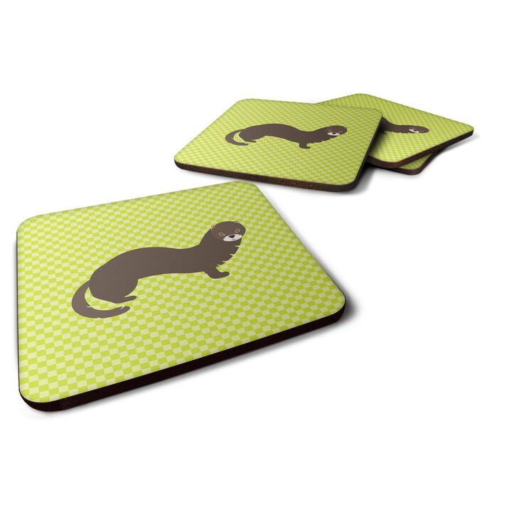 Caroline's Treasures Russian or European Mink Green Decorative Coasters, 3.5, Multicolor