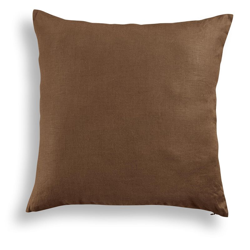 Solino Home Decorative Linen Pillow Cover 20 x 20 Inch - 100% European Flax Throw Pillow Case with Invisible Zipper | Montauk