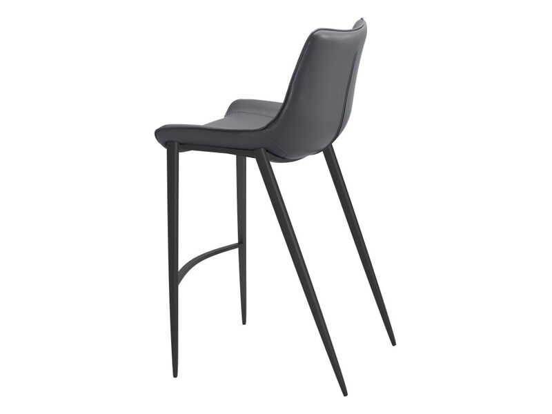 Magnus Barstool (Set of 2) Dark Gray & Black