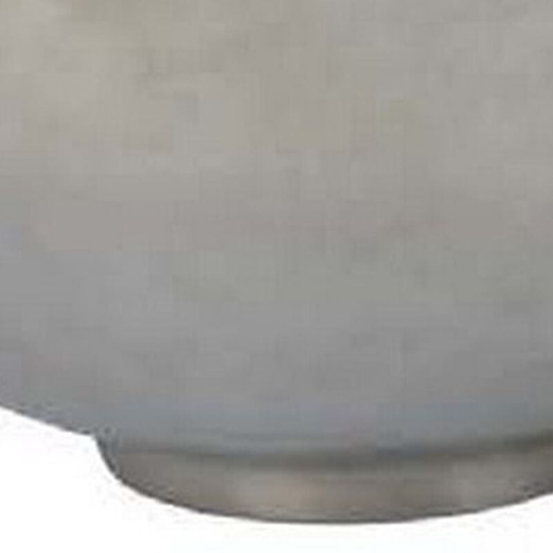 Bonz Set of 3 Bowls, Unique Top Shape, Round Base, Silver Metal Finish - Benzara