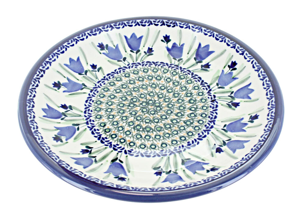 Blue Rose Polish Pottery Stars & Stripes Small Dinner Plate