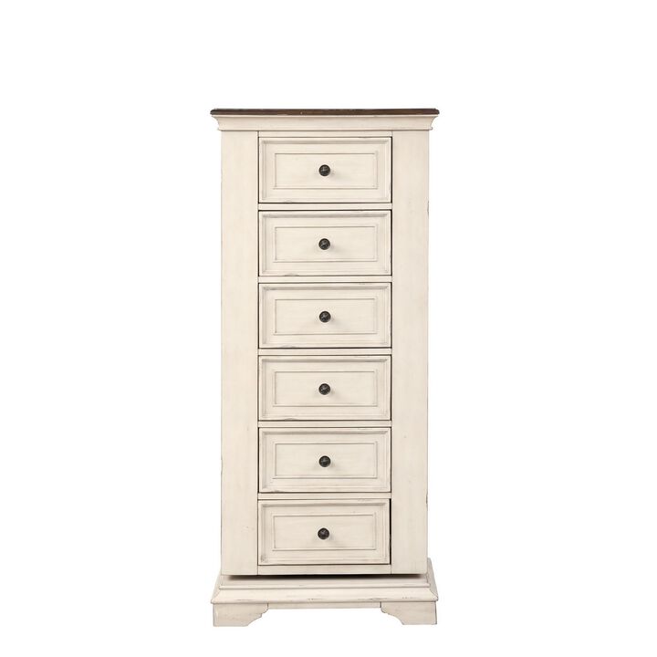 Benjara Maia 64 Inch Tall Swivel Dresser Chest, Mirror, Velvet Lined Drawers, White, Brown, Black