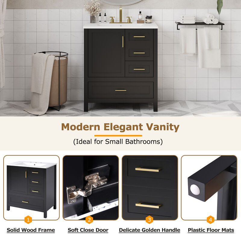 Merax Bathroom Storage Cabinet Vanity with Sink