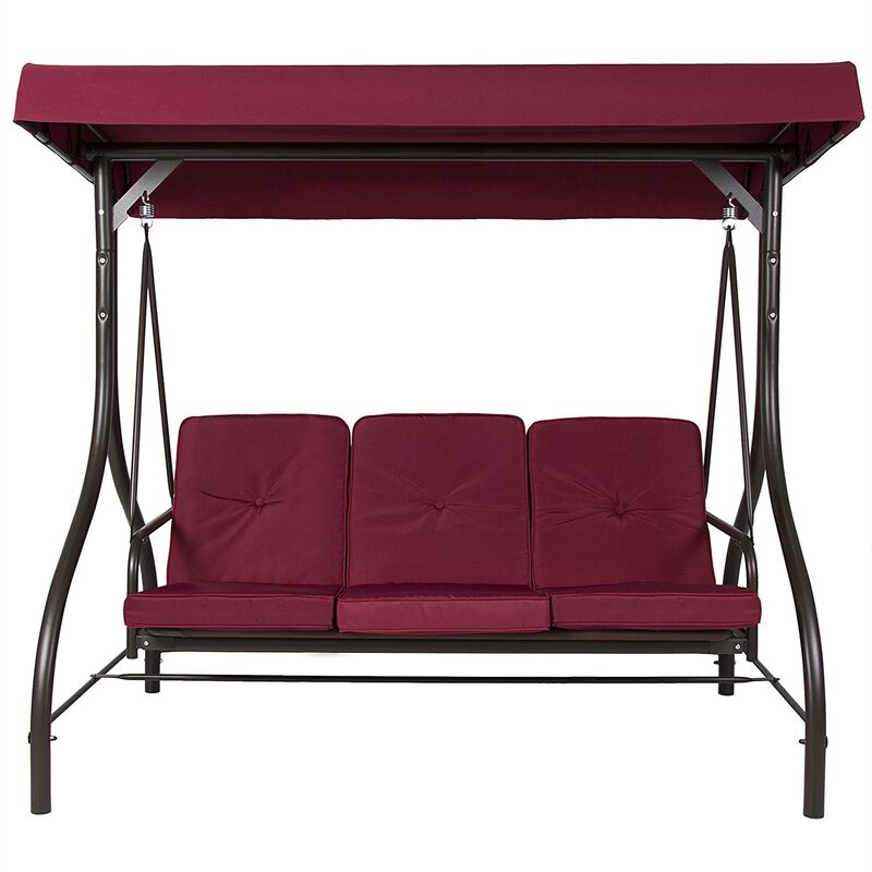 Outdoor Patio Deck Porch Canopy Swing with Cushions