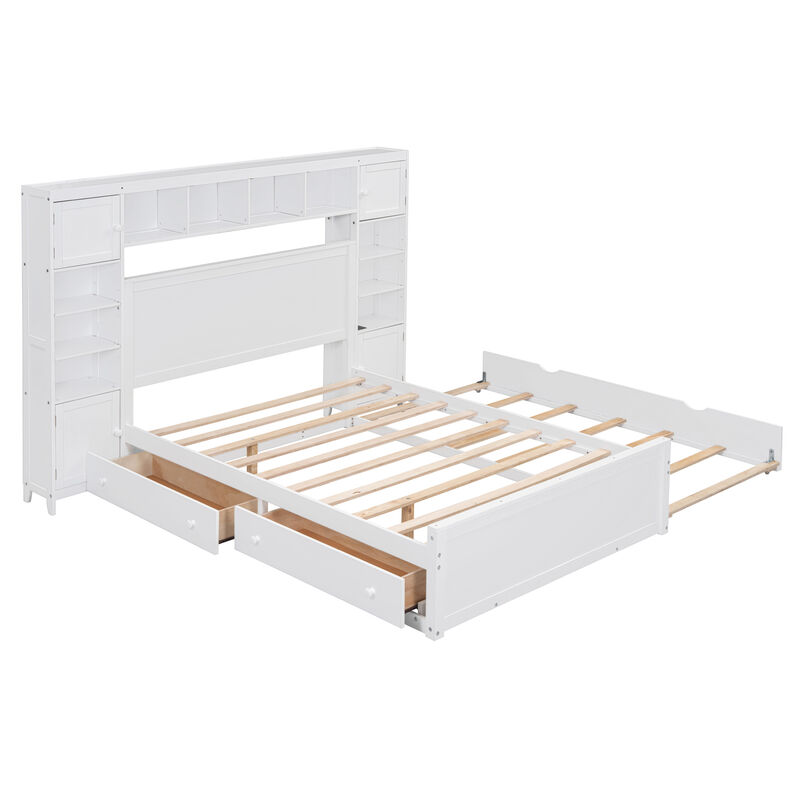 Merax Storage Platform Bed with Sockets