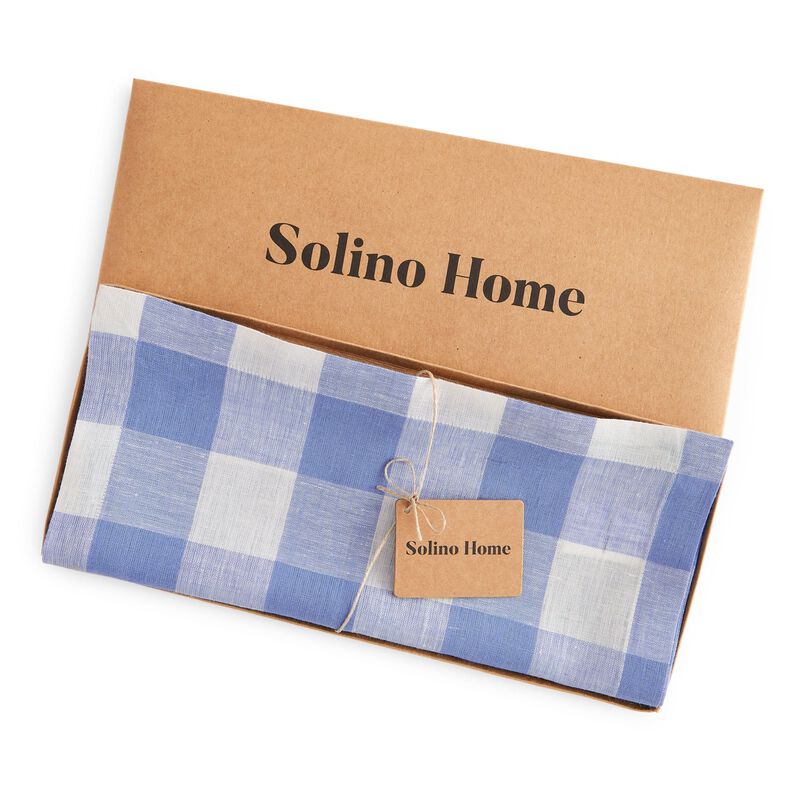 Solino Home 100% Pure Linen Table Runner | Buffalo Check