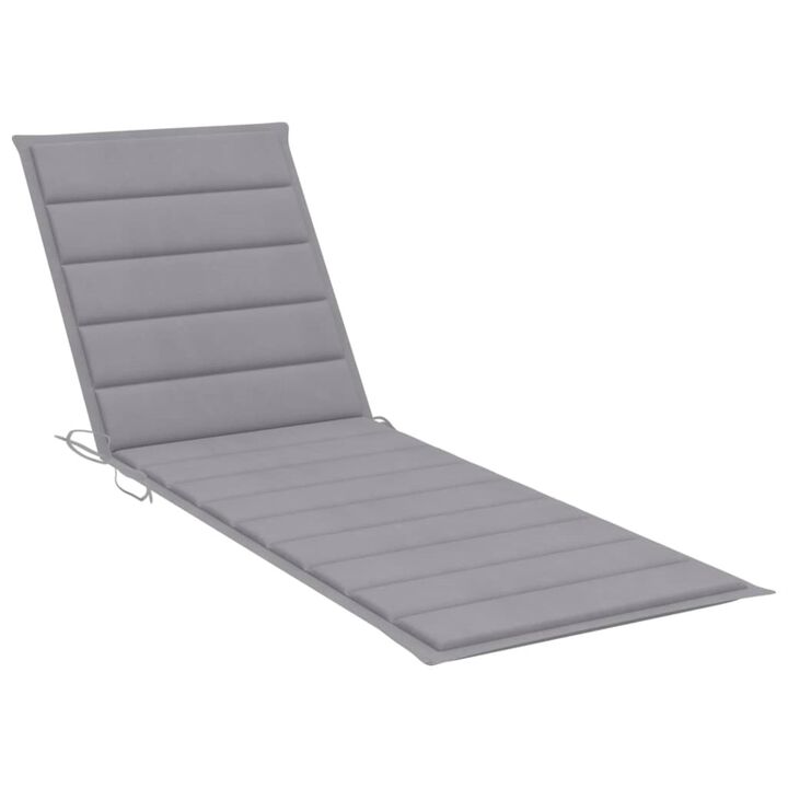 vidaXL Sun Lounger Cushion Gray 78.7"x23.6"x1.6" Fabric