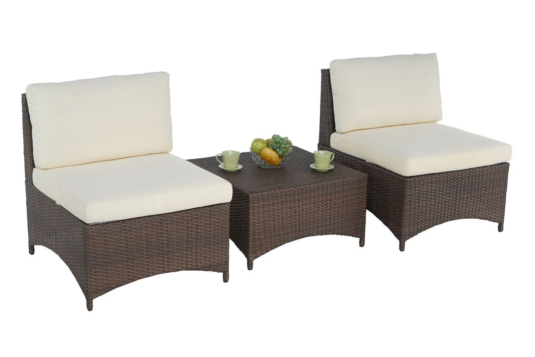 Studio Shine Collection Modular Armless chairs bistro set