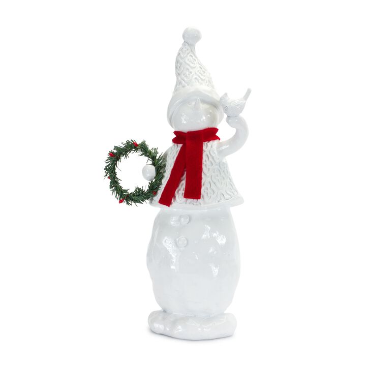 Charming Snowman Figurine for Winter and Christmas Décor (Set of 2)