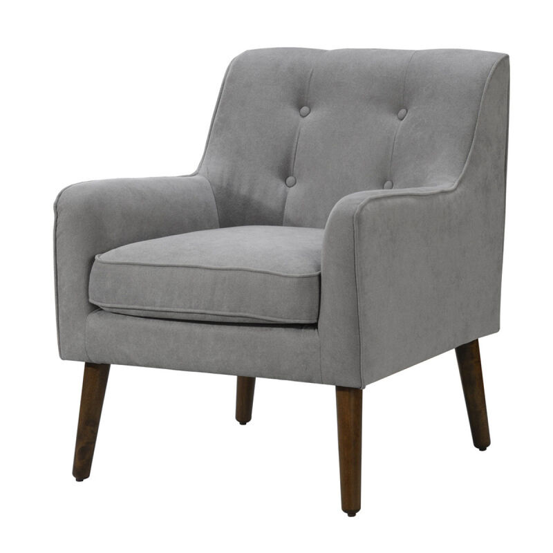 Ryder Mid Century Modern Steel Woven Fabric Tufted Armchair