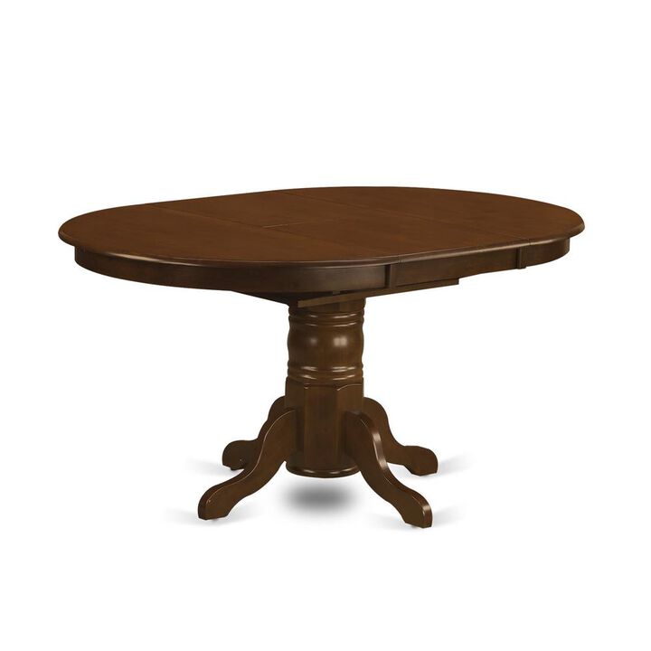 East West Furniture Kenley  Oval  Single  Pedestal  Oval  Dining  Table  42x60  with  18  Butterfly  Leaf