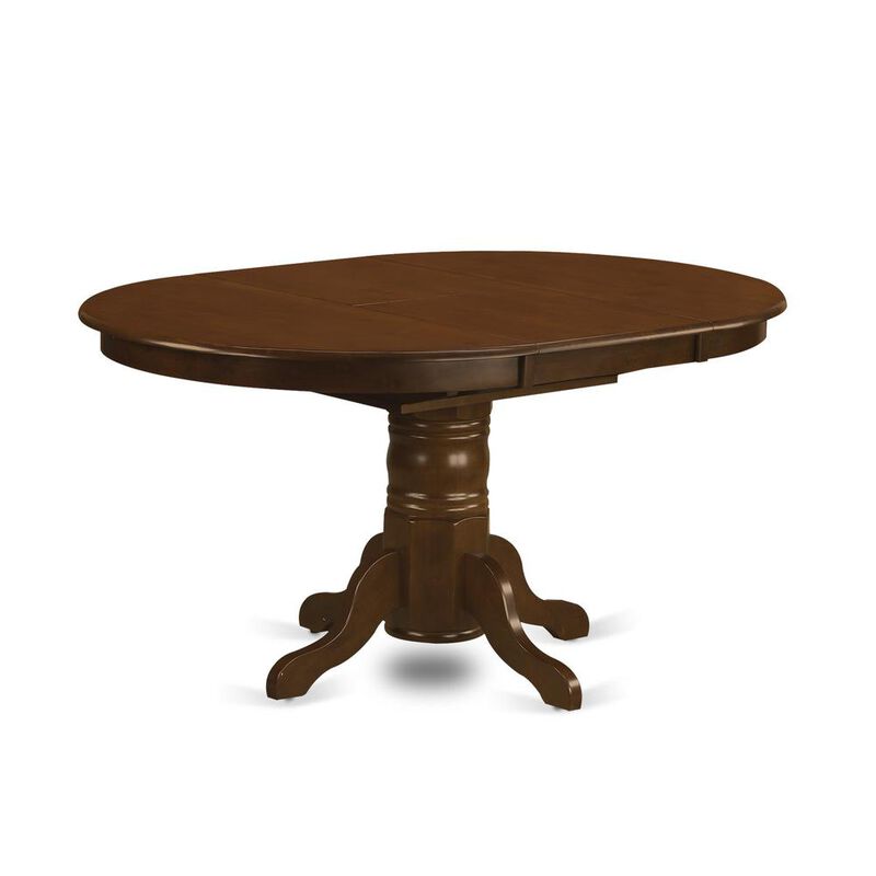 East West Furniture KEVA7-ESP-C 7 Pc set Kenley with a 18 Leaf and 6 Cushion Dinette Chairs
