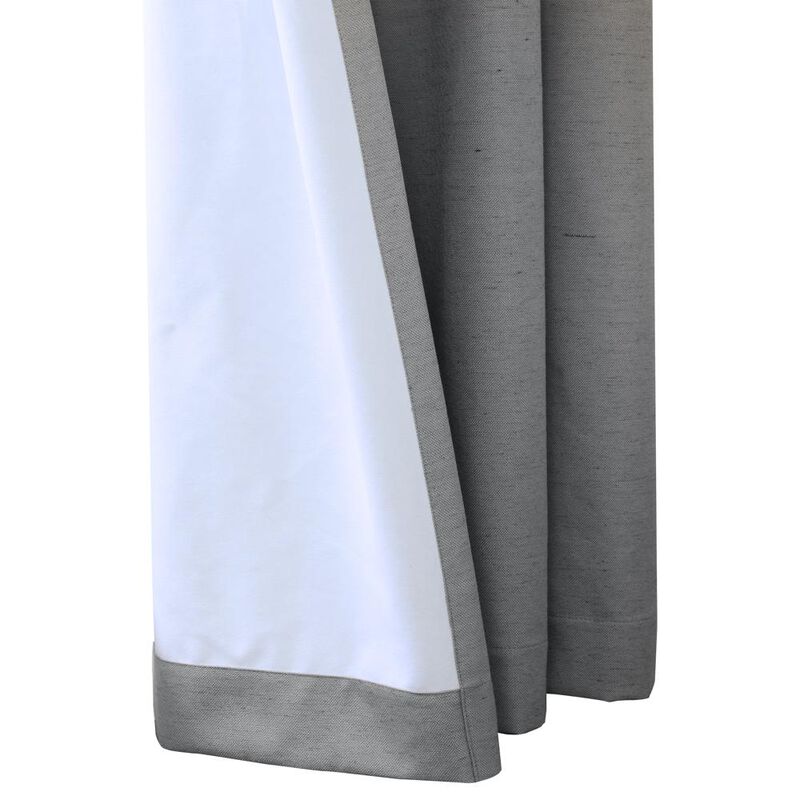 Thermaplus Ventura Blackout Grommet Curtain Panel Pair Frame Your Windows with Subtle Slub Textured Motif Each 78" x 84" Dark