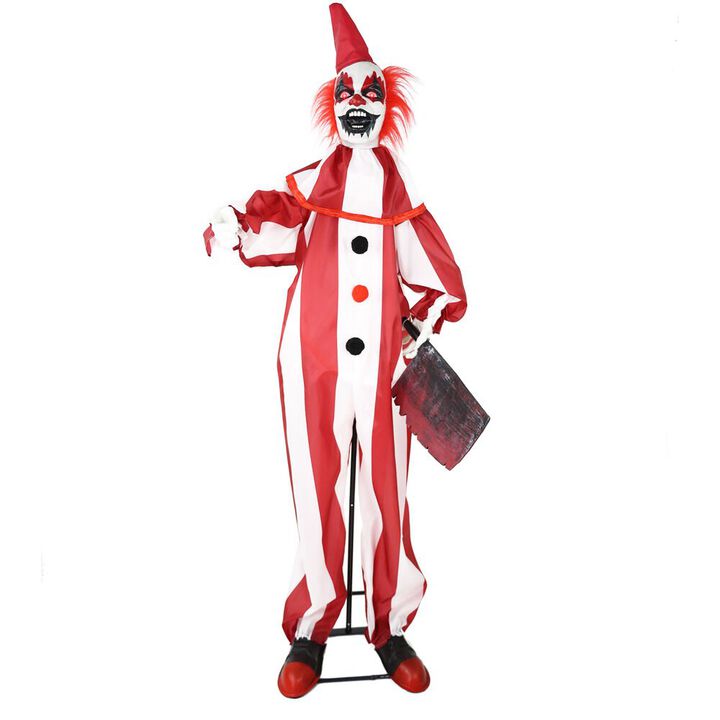 Haunted Hill Farm 5.5FT Anim Clown w/Knife