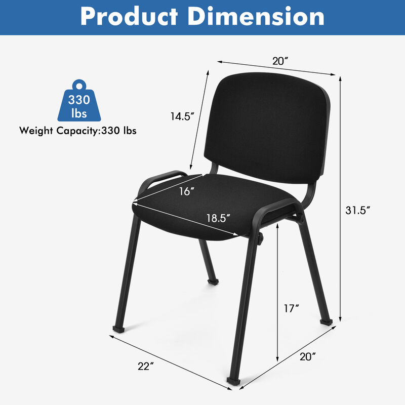 Office Chair with Metal Frame and Padded Cushions for Conference Room