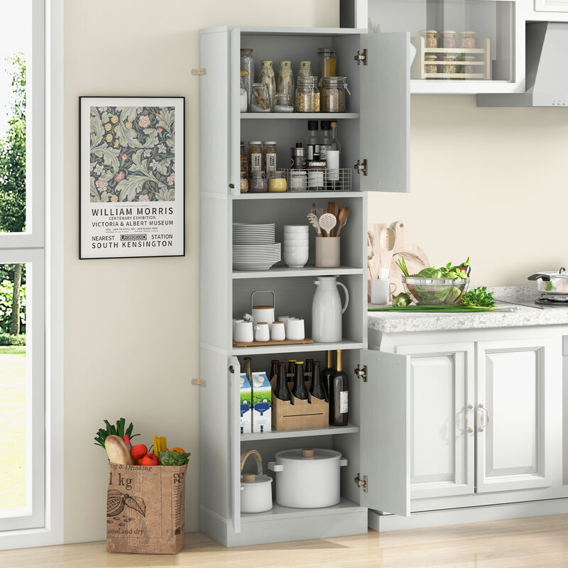 Tall Kitchen Pantry Cabinet with Doors & Shelves – Freestanding Storage Cupboard for Kitchen