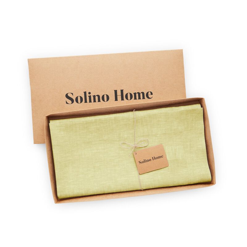 Solino Home 100% Pure Linen Table Throw | Athena for Spring & Easter