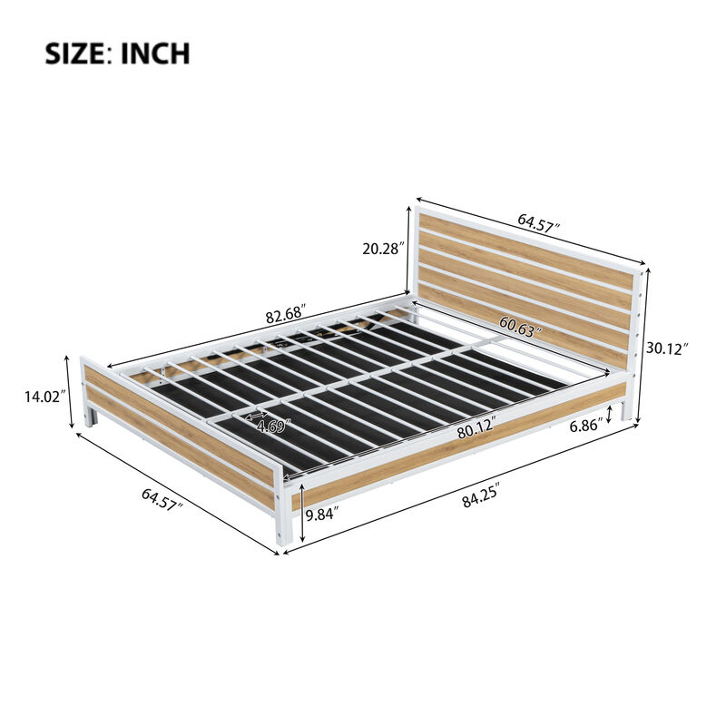 Merax Metal Platform Bed with Storage